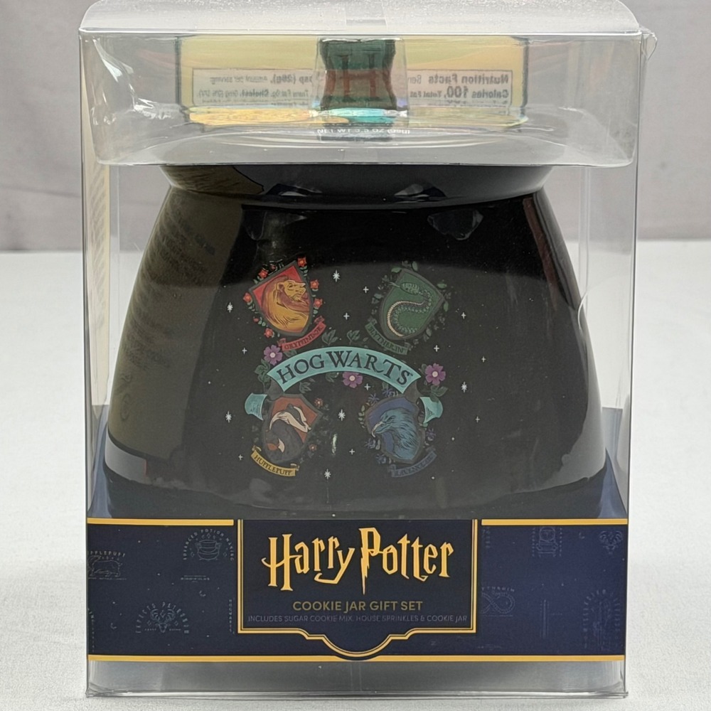 Harry Potter Hogwarts Cauldron Cookie Jar Gift Set with Cookie Mix and Sprinkles